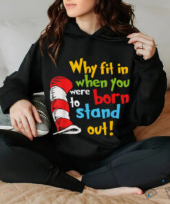 Why Fit In Doctor Teacher Cat In Hat Cool Autism Awareness T Shirt