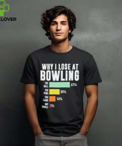 Why I lose at bowling the ball the pins the lane my fault shirt