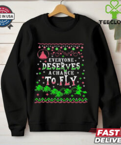 Wicked everyone deserves a chance to fly ugly Christmas shirt
