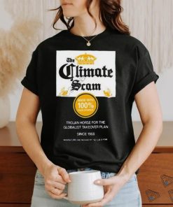 Wide awake media store climate scam trojan horse for the globalist takeover plan art design t hoodie, sweater, longsleeve, shirt v-neck, t-shirt