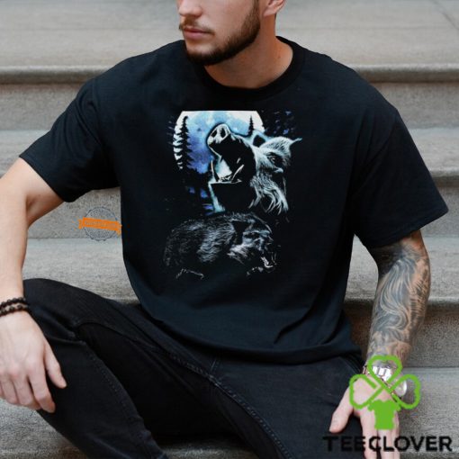 Wild Boar Howling At The Moonmen’s T Shirt