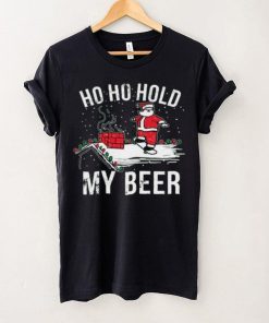 Wild Bobby, Ho Ho Hold My Beer Skateboarding Santa Christmas Christmas Shirt