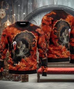 Wild Turkey Ugly Christmas Sweater Unique Gift
