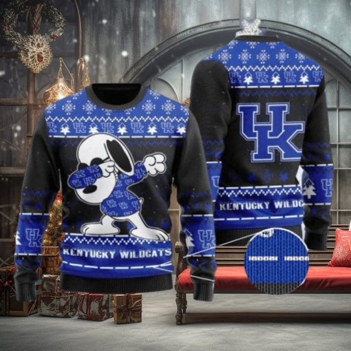 Wildcats Snoopy Dabbing Knitted Ugly Christmas Sweater