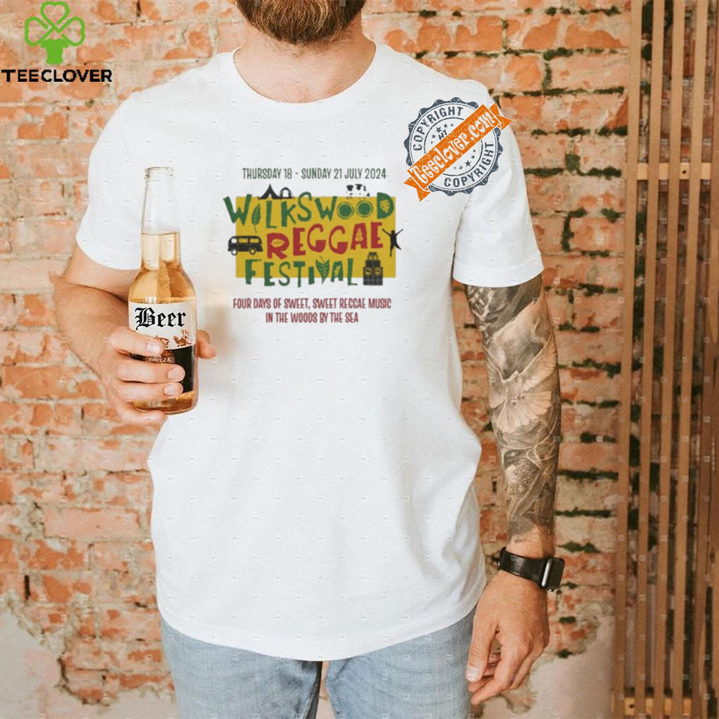 Wilkswood Reggae Festival Four Days Of Sweet Reggae Music In The Woods By The Sea July 21, 2024 Shirt Wilkswood Reggae Festival Four Days Of Sweet Reggae Music In The Woods By The Sea July 21, 2024 Shirt