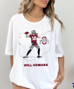 Will Howard Caricature Ohio State State star shirt