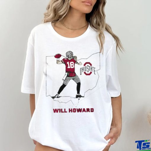 Will Howard Caricature Ohio State State star shirt