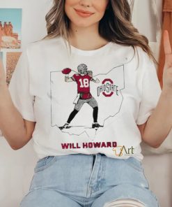 Will Howard Caricature Ohio State State star shirt