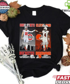 Will Howard Ohio State Buckeyes On Saturdays X Deshaun Watson Cleveland Browns On Sundays Shirt