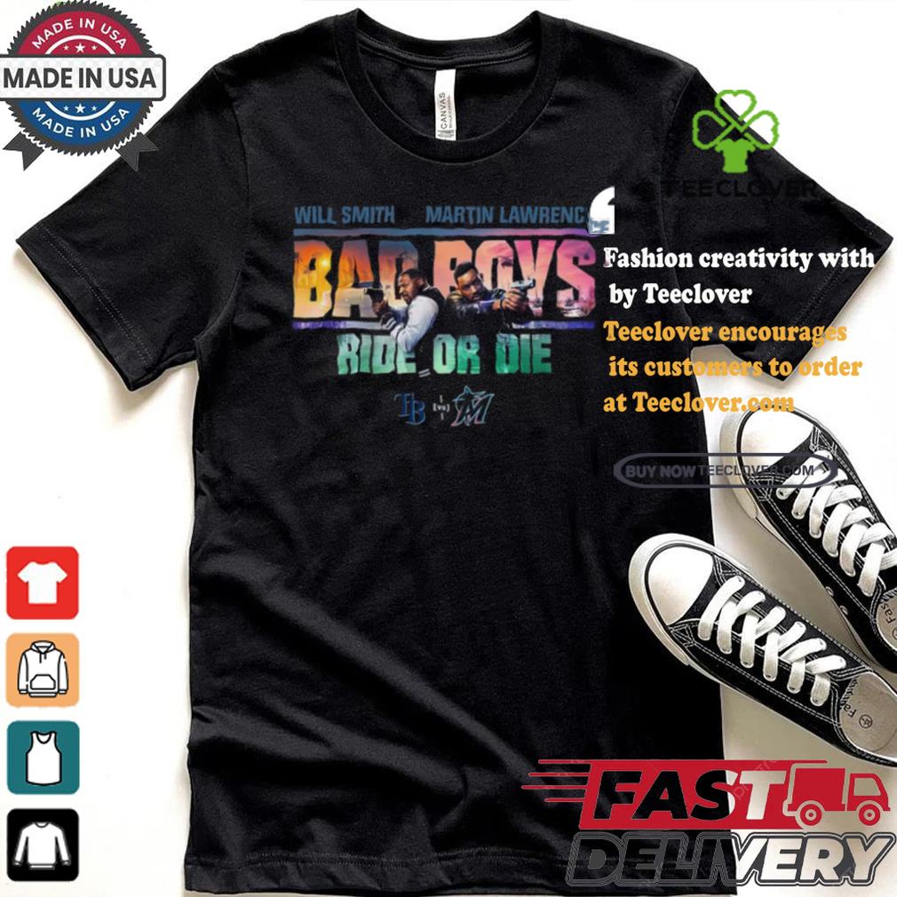 Will Smith and Martin Lawrence Bad Boys Ride Or Die Miami Marlins vs Tampa Bay Rays Games Shirt Will Smith and Martin Lawrence Bad Boys Ride Or Die Miami Marlins vs Tampa Bay Rays Games Shirt