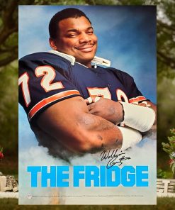 William Perry The Fridge Chicago Bears Nfl Football Vintage Original Poster
