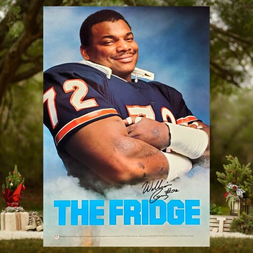 William Perry The Fridge Chicago Bears Nfl Football Vintage Original Poster