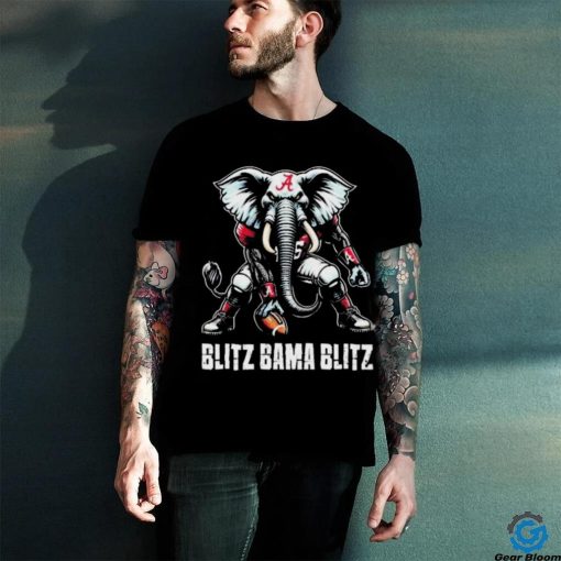 Willie And Chad Wearing Blitz Bama Blitz Alabama Muscular Elephant Mascot Shirt