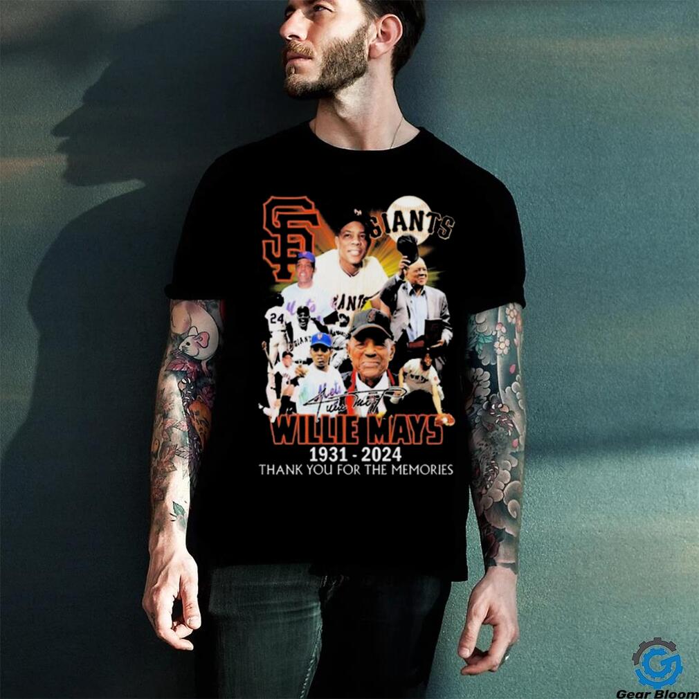 Willie Mays 1931 2024 San Francisco Giants Thank You For The Memories signature shirt Willie Mays 1931 2024 San Francisco Giants Thank You For The Memories signature shirt