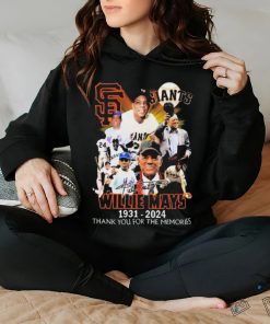 Willie Mays 1931 2024 San Francisco Giants Thank You For The Memories signature shirt
