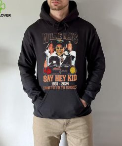 Willie Mays 24 Say Hey Kid 1931 2024 Thank You For The Memories Signature shirt