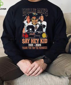 Willie Mays 24 Say Hey Kid 1931 2024 Thank You For The Memories Signature shirt 2 Willie Mays 24 Say Hey Kid 1931 2024 Thank You For The Memories Signature shirt
