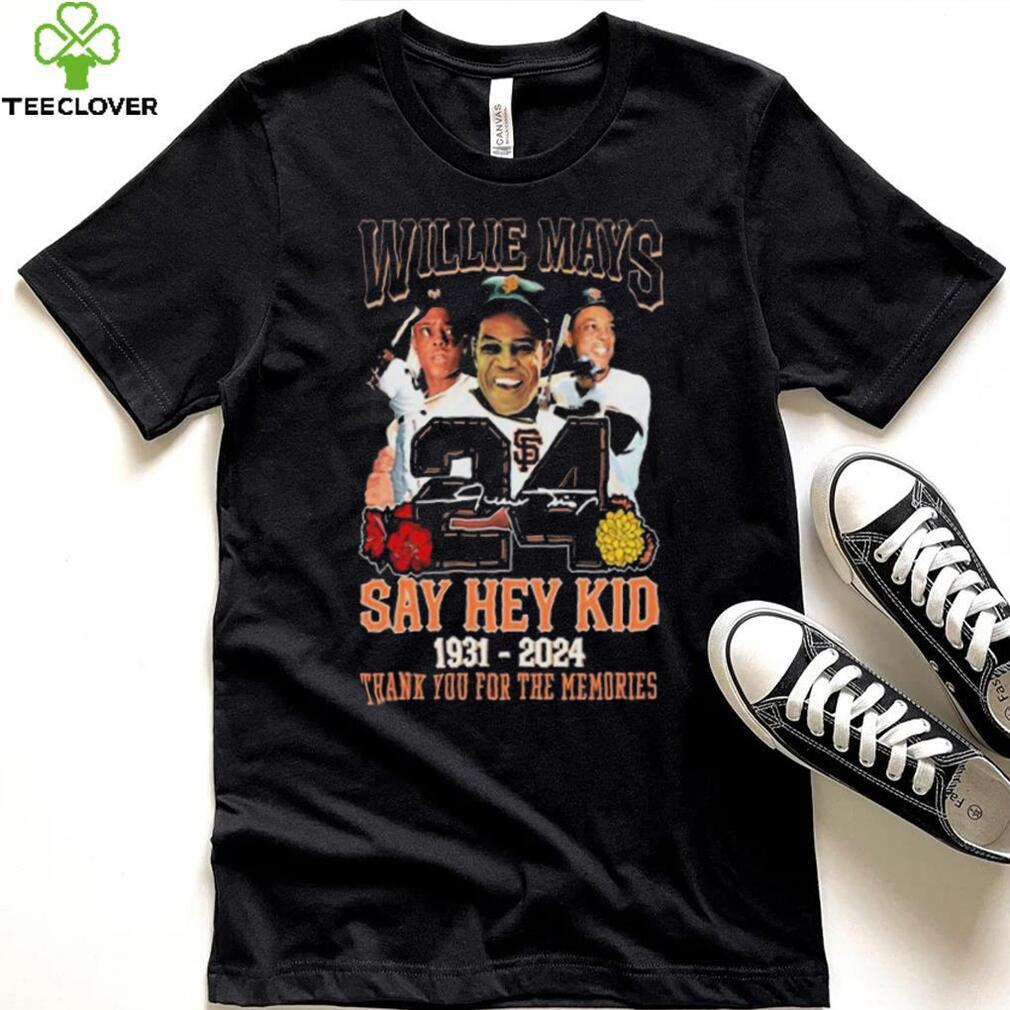 Willie Mays 24 Say Hey Kid 1931 2024 Thank You For The Memories Signature shirt Willie Mays 24 Say Hey Kid 1931 2024 Thank You For The Memories Signature shirt
