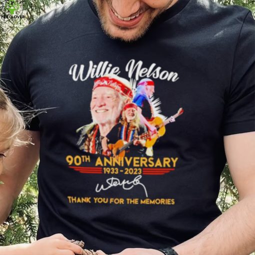 Willie Nelson 90Th Anniversary 1933 2023 thank you for the memories signature hoodie, sweater, longsleeve, shirt v-neck, t-shirt