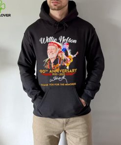 Willie Nelson 90Th Anniversary 1933 2023 thank you for the memories signature hoodie, sweater, longsleeve, shirt v-neck, t-shirt