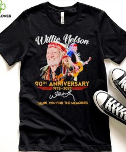 Willie Nelson 90Th Anniversary 1933 2023 thank you for the memories signature hoodie, sweater, longsleeve, shirt v-neck, t-shirt