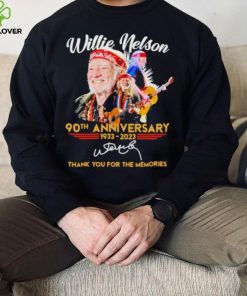 Willie Nelson 90Th Anniversary 1933 2023 thank you for the memories signature hoodie, sweater, longsleeve, shirt v-neck, t-shirt