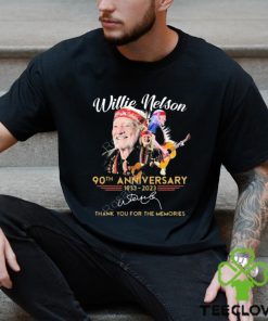 Willie Nelson 90th anniversary 1933 2023 thank you for the memories signature t shirt 2 Willie Nelson 90th anniversary 1933 2023 thank you for the memories signature t shirt