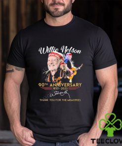 Willie Nelson 90th anniversary 1933 2023 thank you for the memories signature t shirt 3 Willie Nelson 90th anniversary 1933 2023 thank you for the memories signature t shirt