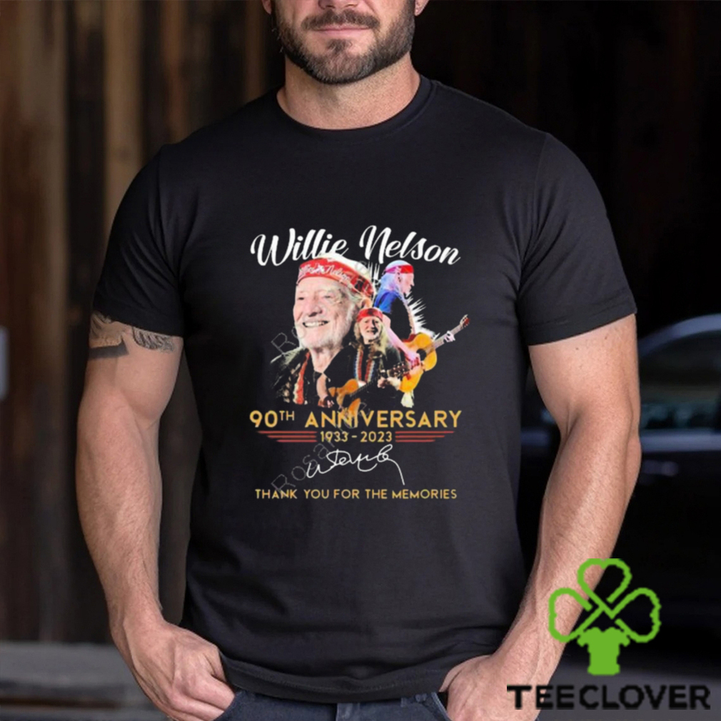 Willie Nelson 90th anniversary 1933 2023 thank you for the memories signature t shirt Willie Nelson 90th anniversary 1933 2023 thank you for the memories signature t shirt