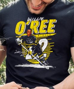 Willie O’ree Boston Bruins Comet signature shirt