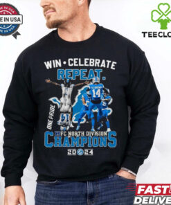 Win Celebrate Repeat Detroit Lions 2024 NFC North Champions Shirt