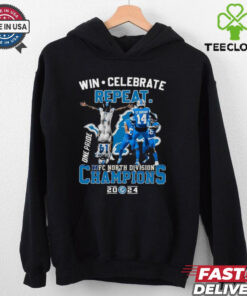 Win Celebrate Repeat Detroit Lions 2024 NFC North Champions Shirt