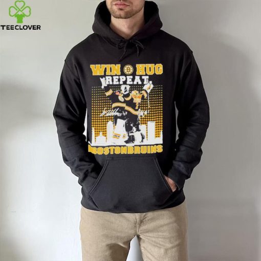 Win Huf Repeat Boston Bruins City Skyline Signatures Shirt
