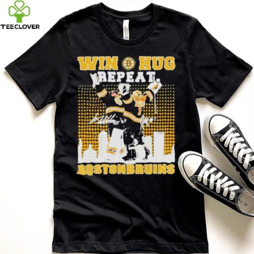 Win Huf Repeat Boston Bruins City Skyline Signatures Shirt