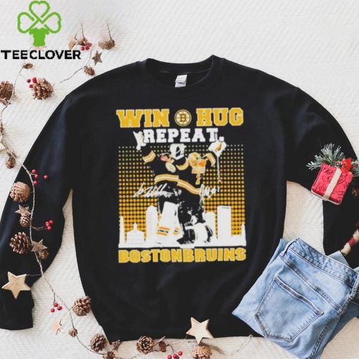 Win Huf Repeat Boston Bruins City Skyline Signatures Shirt