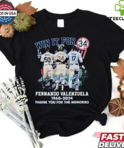 Win It For Fernando Valenzuela 1960 2024 Thank You For The Memories Signatures Shirt