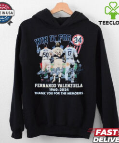Win It For Fernando Valenzuela 1960 2024 Thank You For The Memories Signatures Shirt