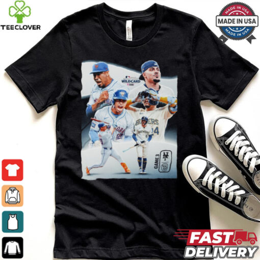 Win and advance MLB 2024 National League Wild Card Game 3 New York Mets vs Milwaukee Brewers Poster t shirt