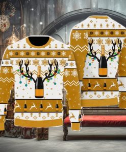 Wine Christmas Spirit Drinking Wine Lovers Gift Yellow Ugly Sweatshirt Sweater