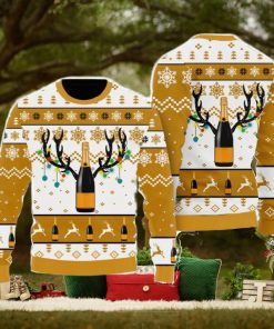 Wine Christmas Spirit Drinking Wine Lovers Gift Yellow Ugly Sweatshirt Sweater