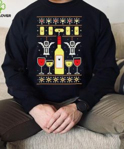 Wine Christmas Ugly Pattern shirt