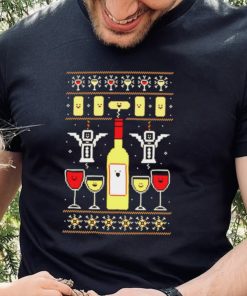 Wine Christmas Ugly Pattern shirt