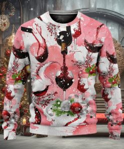 Wine Drinking A Glass Of Fine Wine On Ugly Christmas Sweater