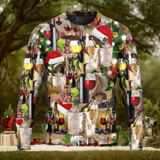 Wine For A Night Ugly Christmas Sweater