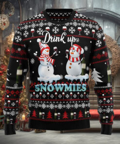 Wine Snowmies Ugly Christmas Sweater