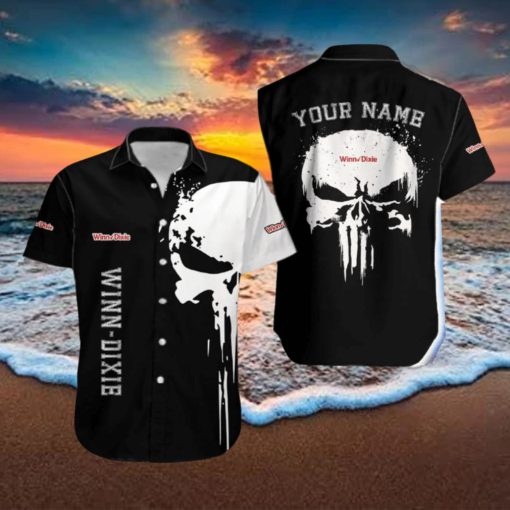 Winn Dixie Exclusive Logo Brand Hawaiian Shirt Skull Gift Summer Custom Name