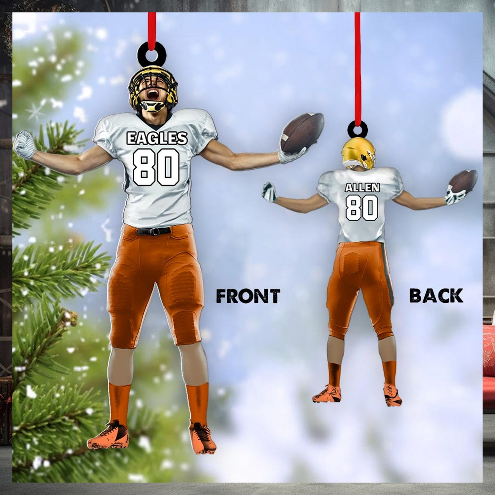 Winner Emotions American Football Ornament Custom Ornament Gift For Football Player Personalized Gifts For Football Lovers Winner Emotions American Football Ornament Custom Ornament Gift For Football Player Personalized Gifts For Football Lovers