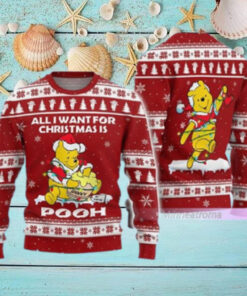 Winnie The Pooh All I Want For Christmas Ugly Christmas Sweater