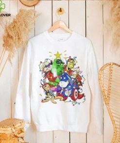 Winnie The Pooh Characters Marvel Christmas Light Shirt