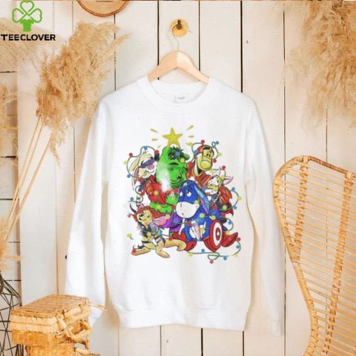 Winnie The Pooh Characters Marvel Christmas Light Shirt